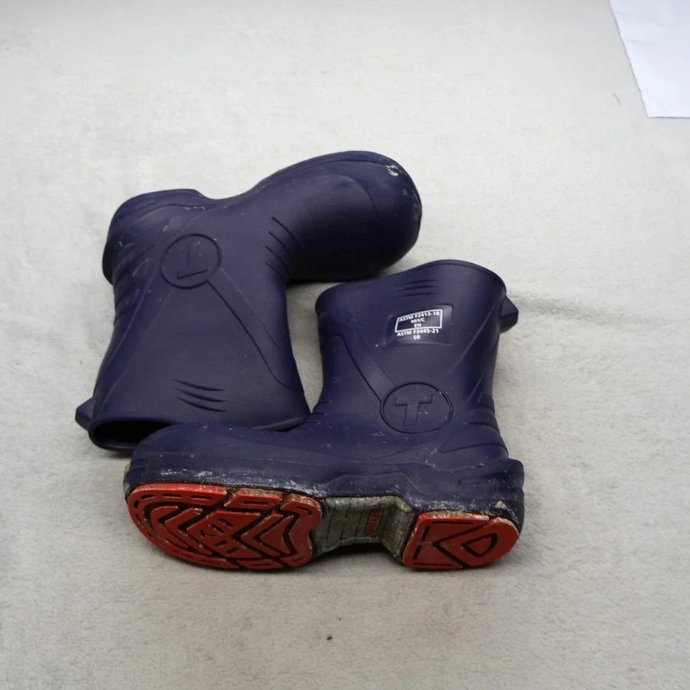 Tingley Flite Unisex M6 W8 Rain Boots Blue Waterproof Slip Resistant Utility